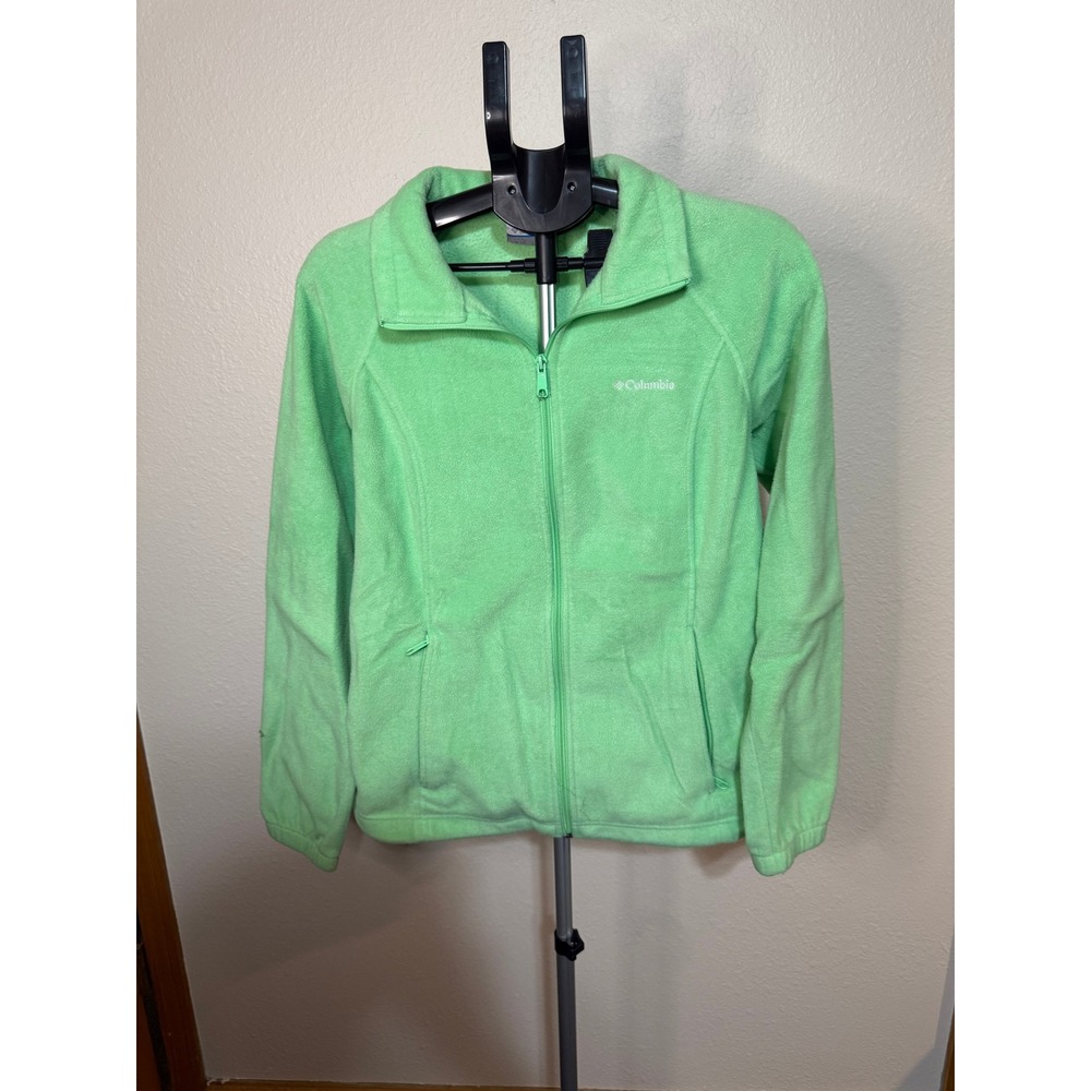 Columbia Womens Benton Springs Full Zip Fleece Jacket Mint Green Large L